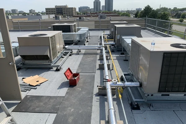 New rooftop units running after a replacement program