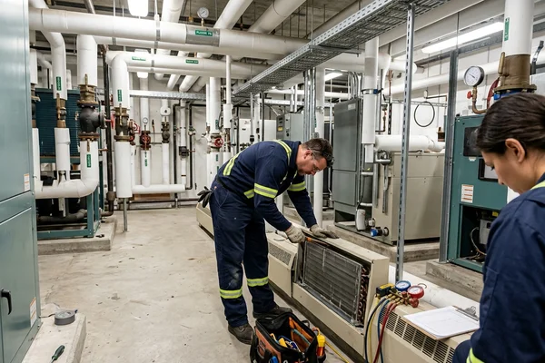 Servicing perimeter heating in an office
