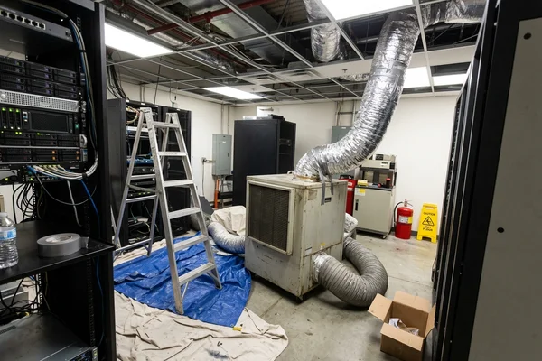 Temporary cooling set up during an emergency
