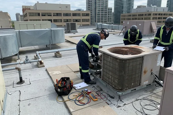 Replacing a condenser fan motor on a rooftop unit