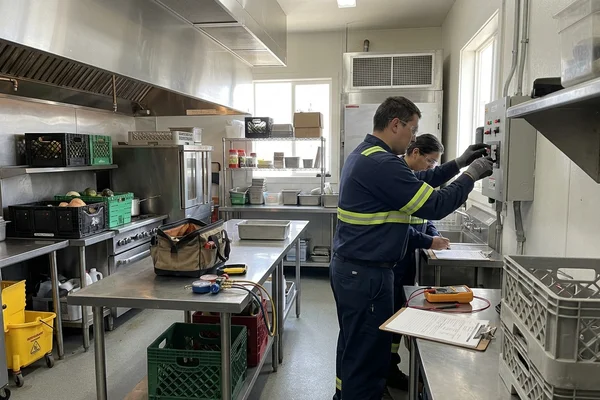 Testing a kitchen exhaust and make-up air interlock