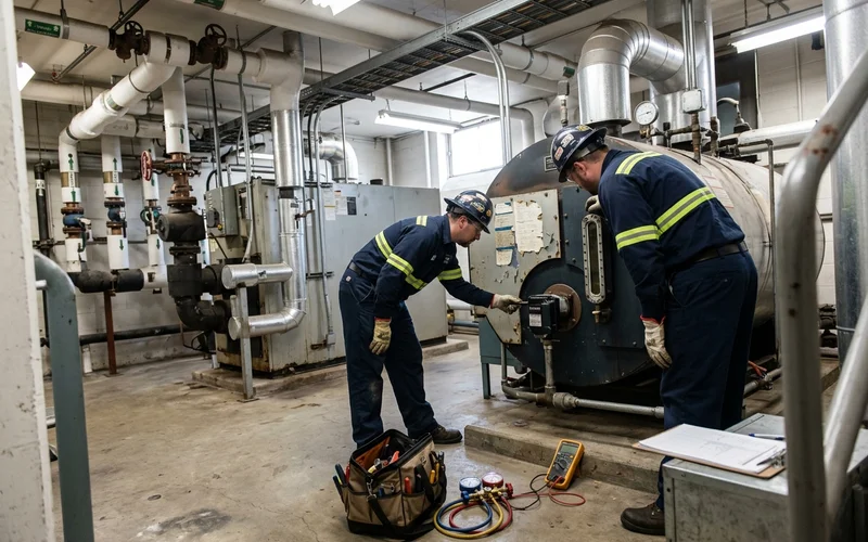 Testing a low-water cutoff on a firetube boiler